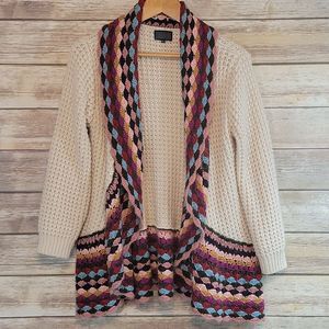 Boutique Colorful Knit Cardigan M/L